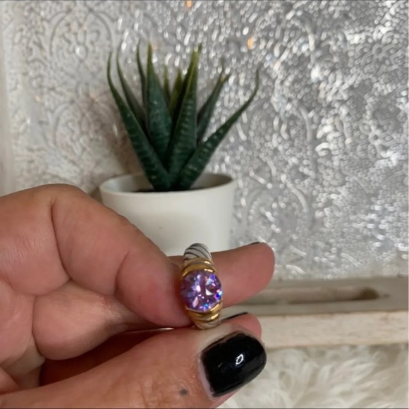 Coctail Rings Set Of Two NWOT Sz 5 Designer Inspired - Picture 4 of 5